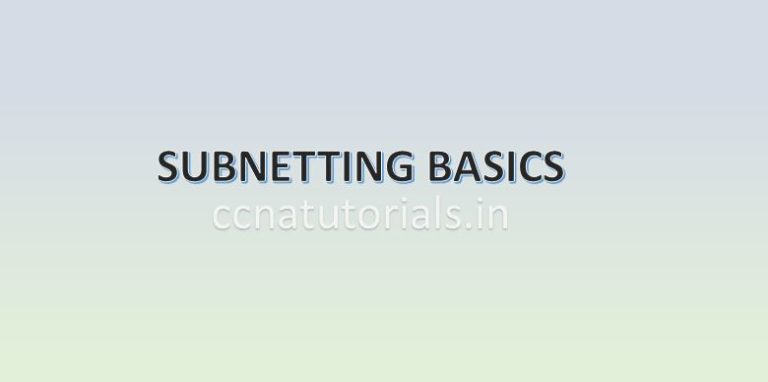 Subnetting Basics For CCNA Tutorials Explained CCNA TUTORIALS