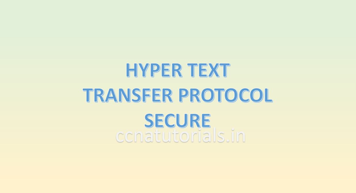 https hyper text transfer protocol secure