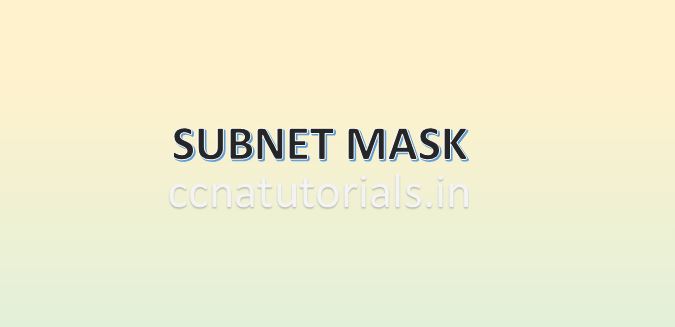 Subnet Mask, ccna tutorials , subnet mask example
