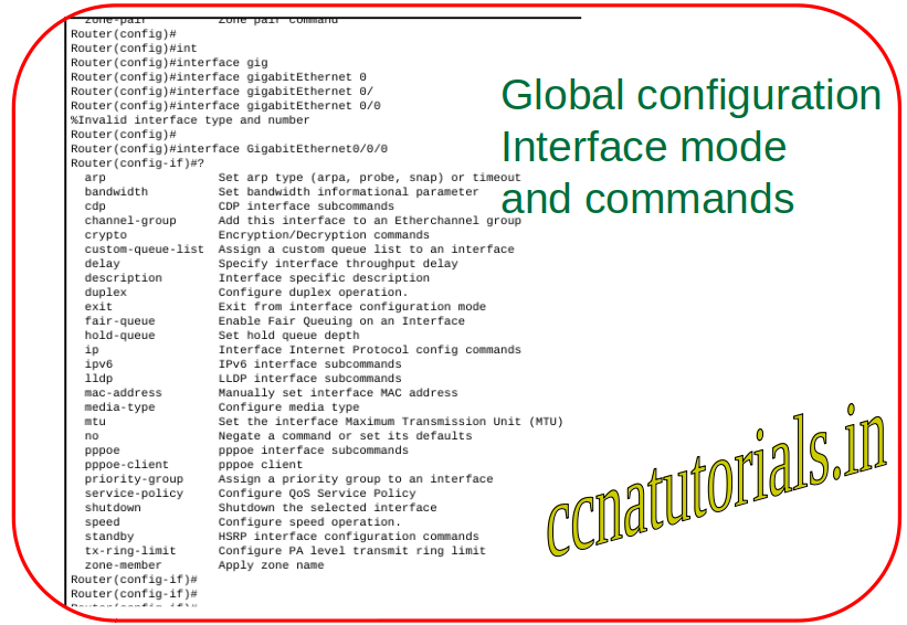 Cisco IOS command modes, ccna, ccna tutorials
