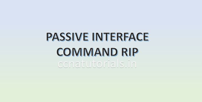 Passive interface command RIP, ccna, ccna tutorials