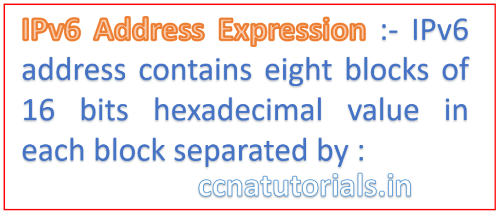 IPv6 Address Expression, ccna, ccna tutorials