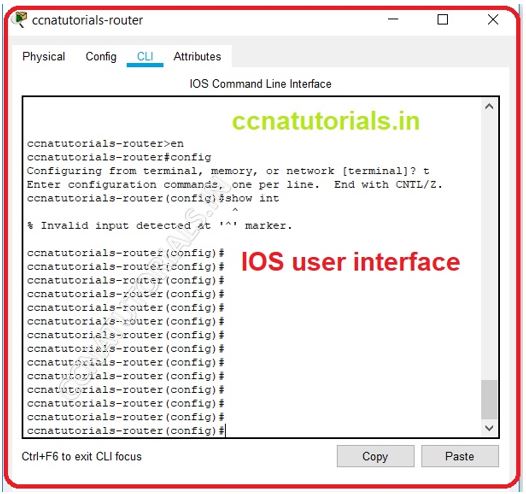IOS user interface, ccna, ccna tutorials