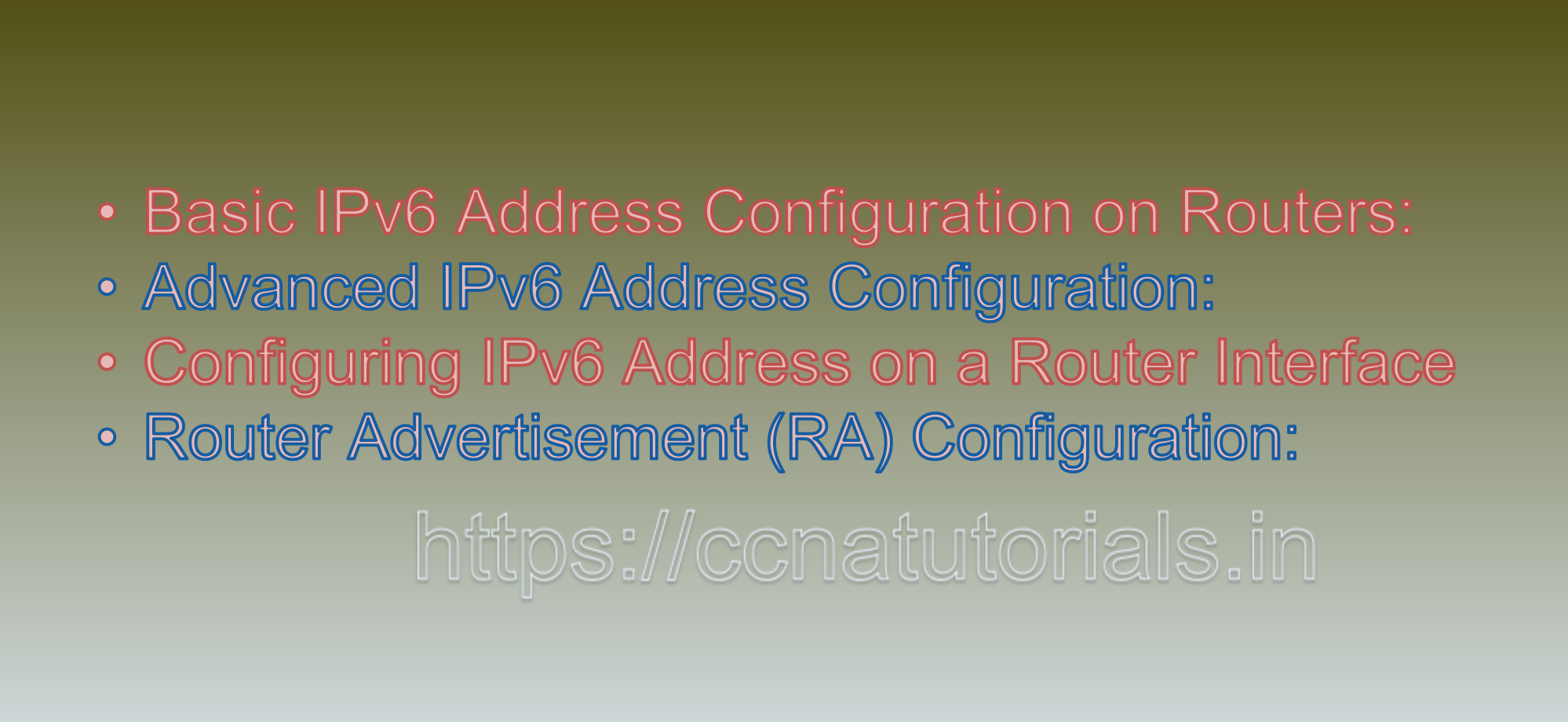 IPv6 Address Configuration on Routers, ccna, ccnatutorials