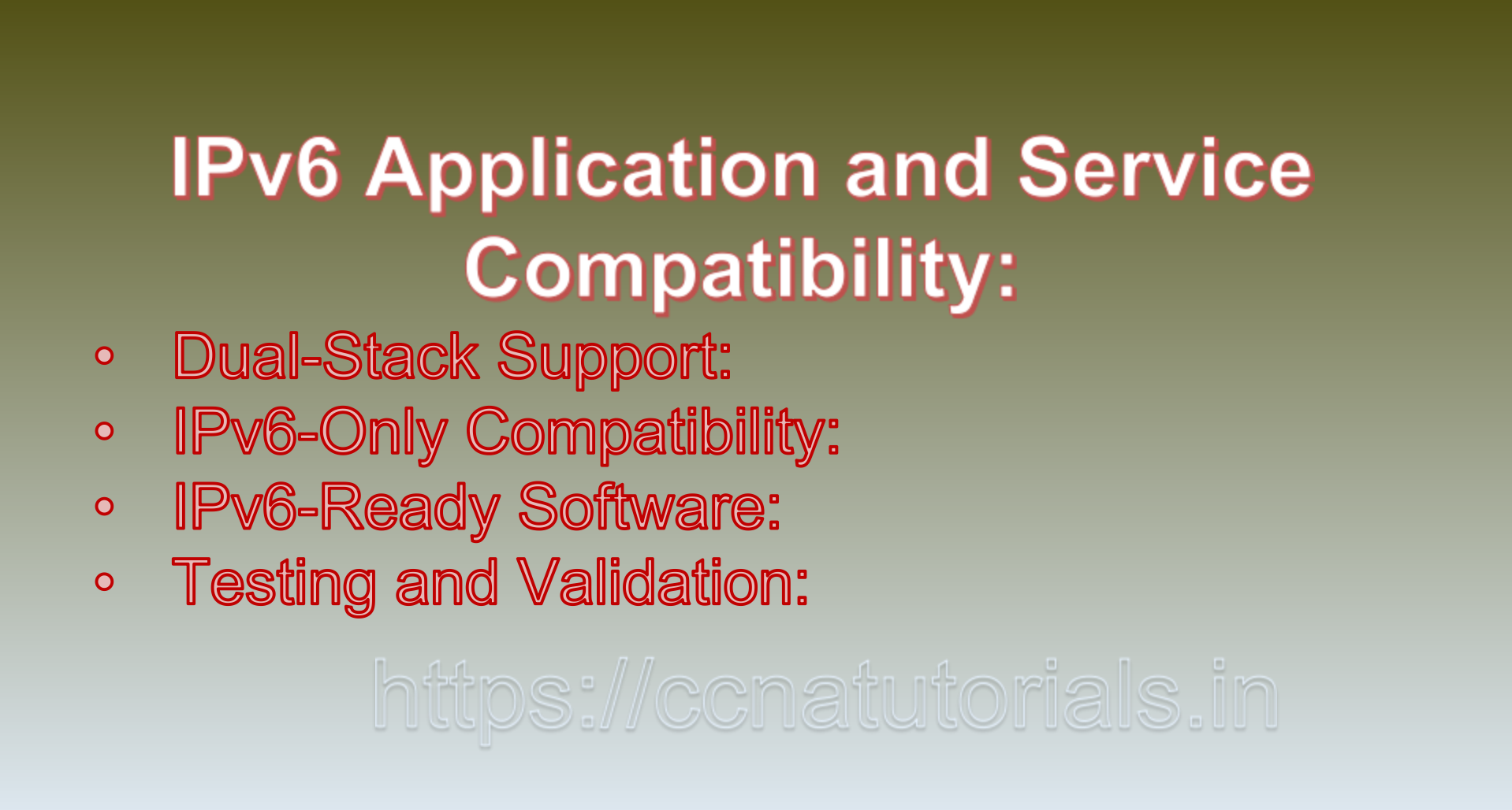 IPv6 Application and Service Compatibility, ccna, ccna tutorials