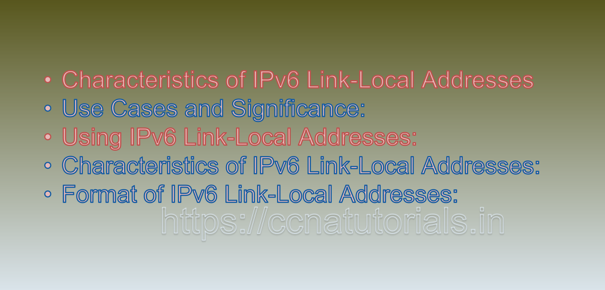 IPv6 Link-Local Addresses, ccna, ccna tutorials