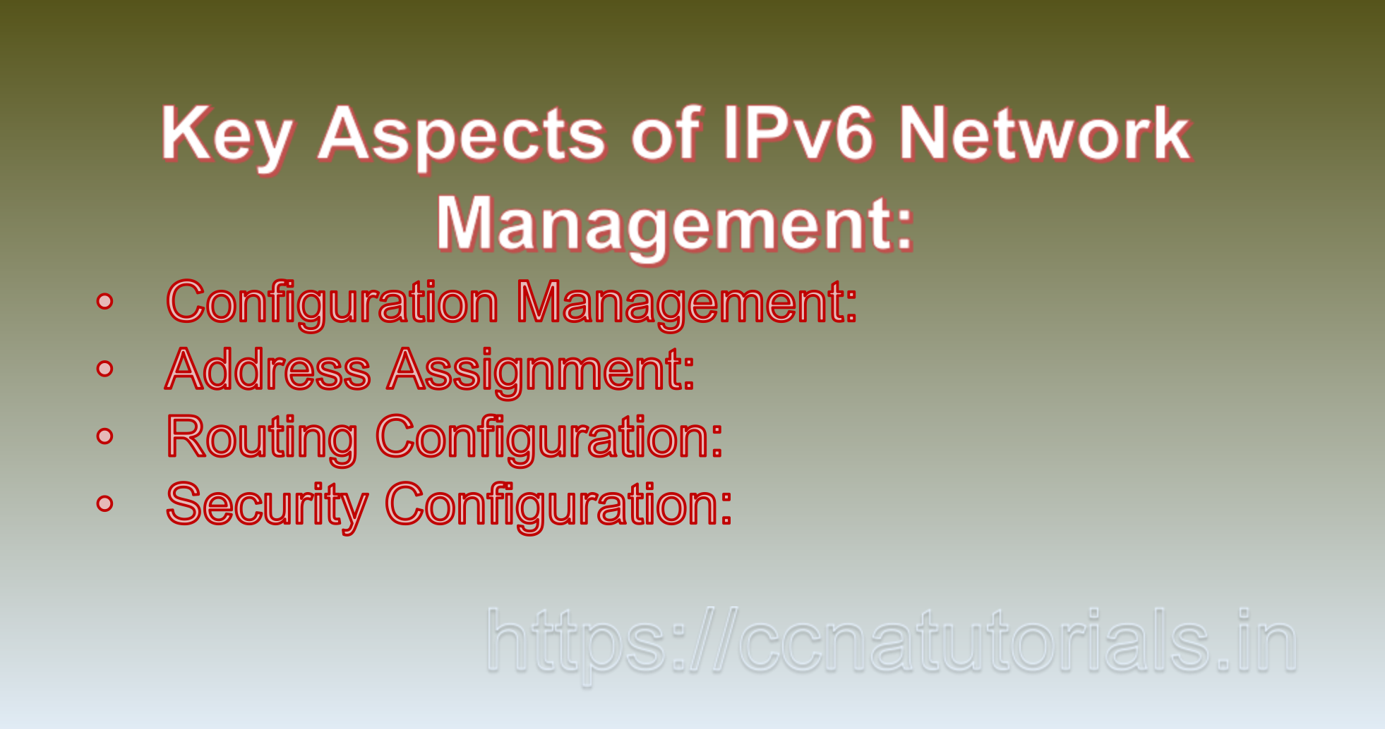 IPv6 Network Management and Monitoring, ccna, ccna tutorials