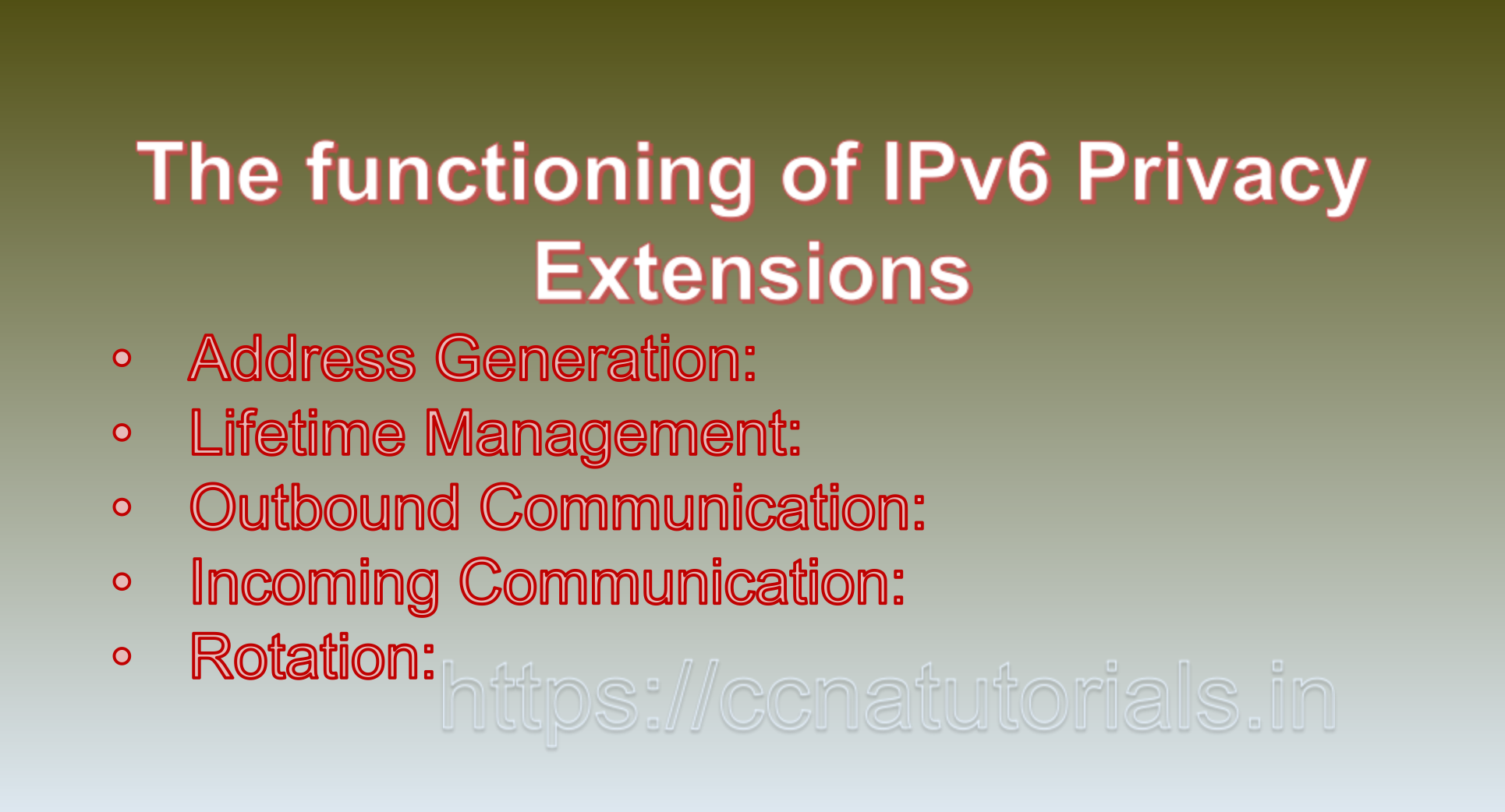 IPv6 Privacy Extensions, ccna, ccna tutorials