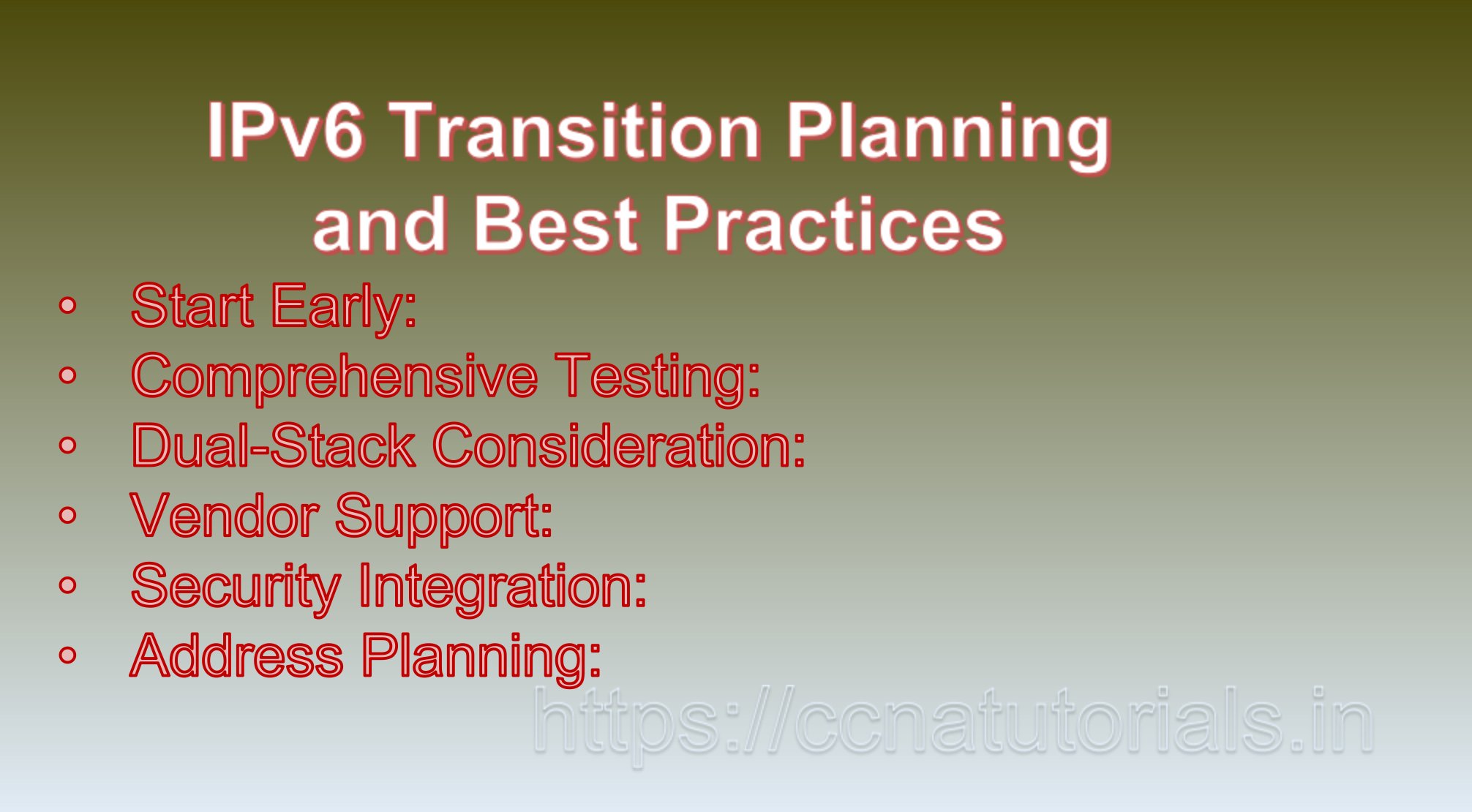IPv6 Transition Planning and Best Practices, ccna , ccna tutorials