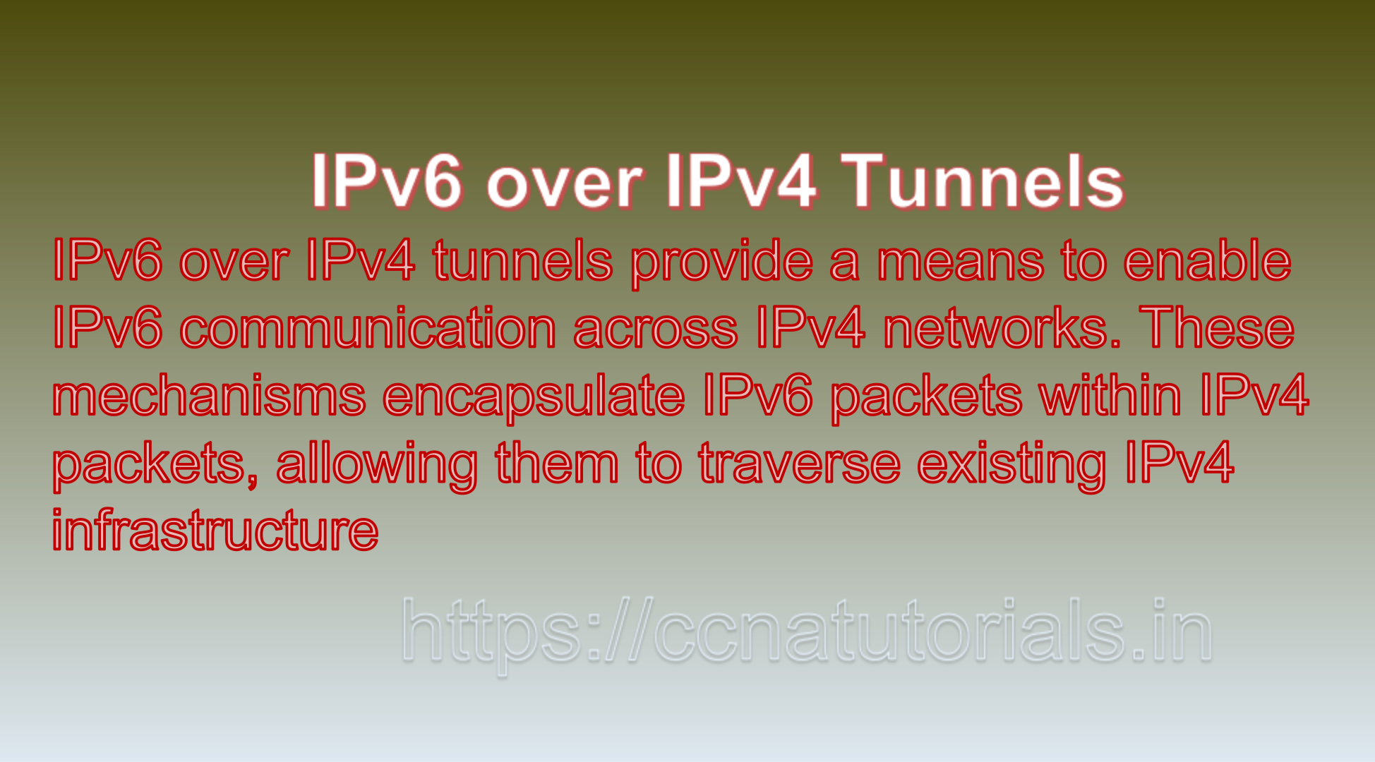 IPv6 over IPv4 Tunnels, ccna, ccna tutorials