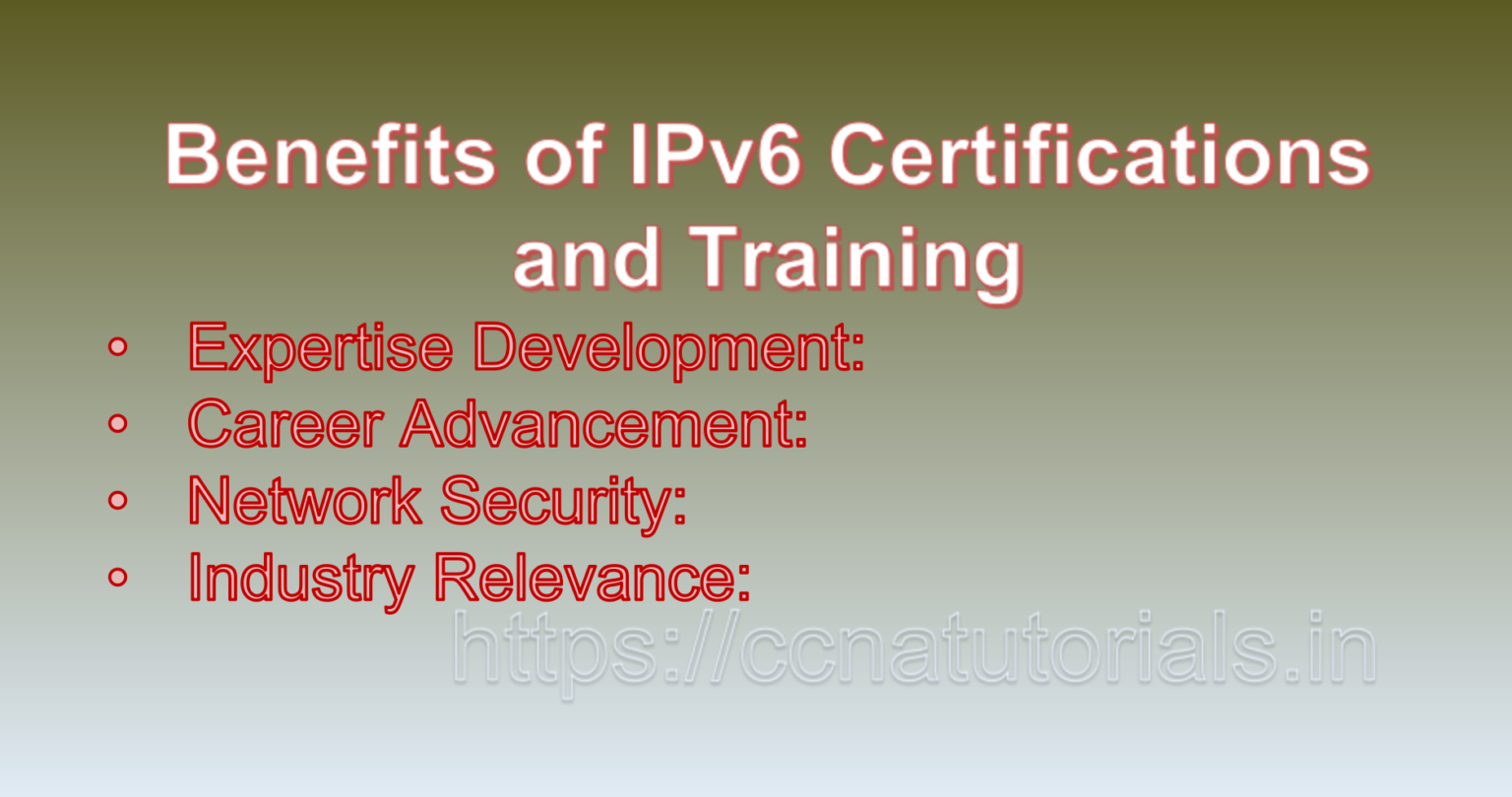 IPv6 Certifications And Training - CCNA TUTORIALS