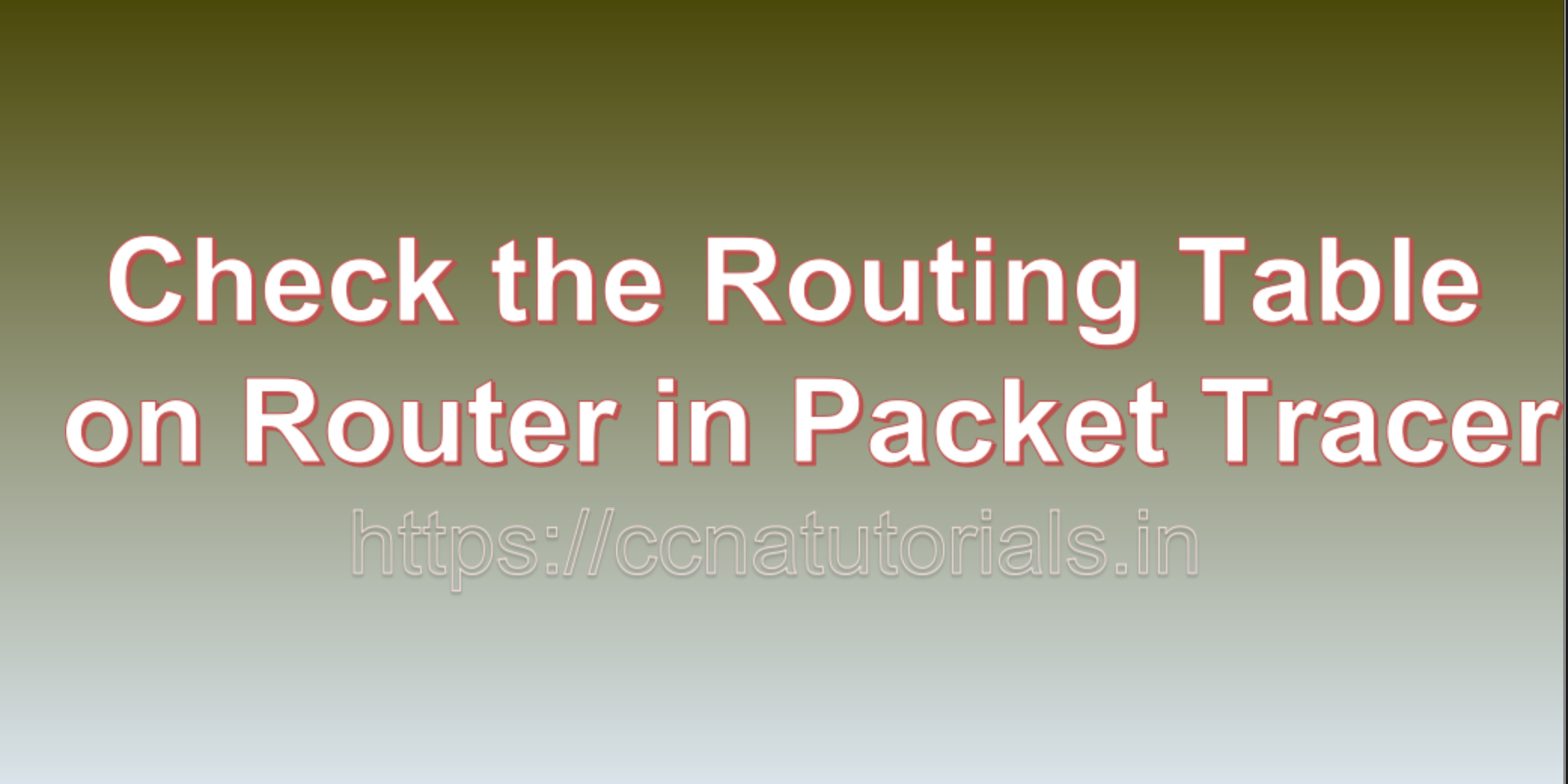 Check the Routing Table on a Router in Packet Tracer, ccna, ccna tutorials