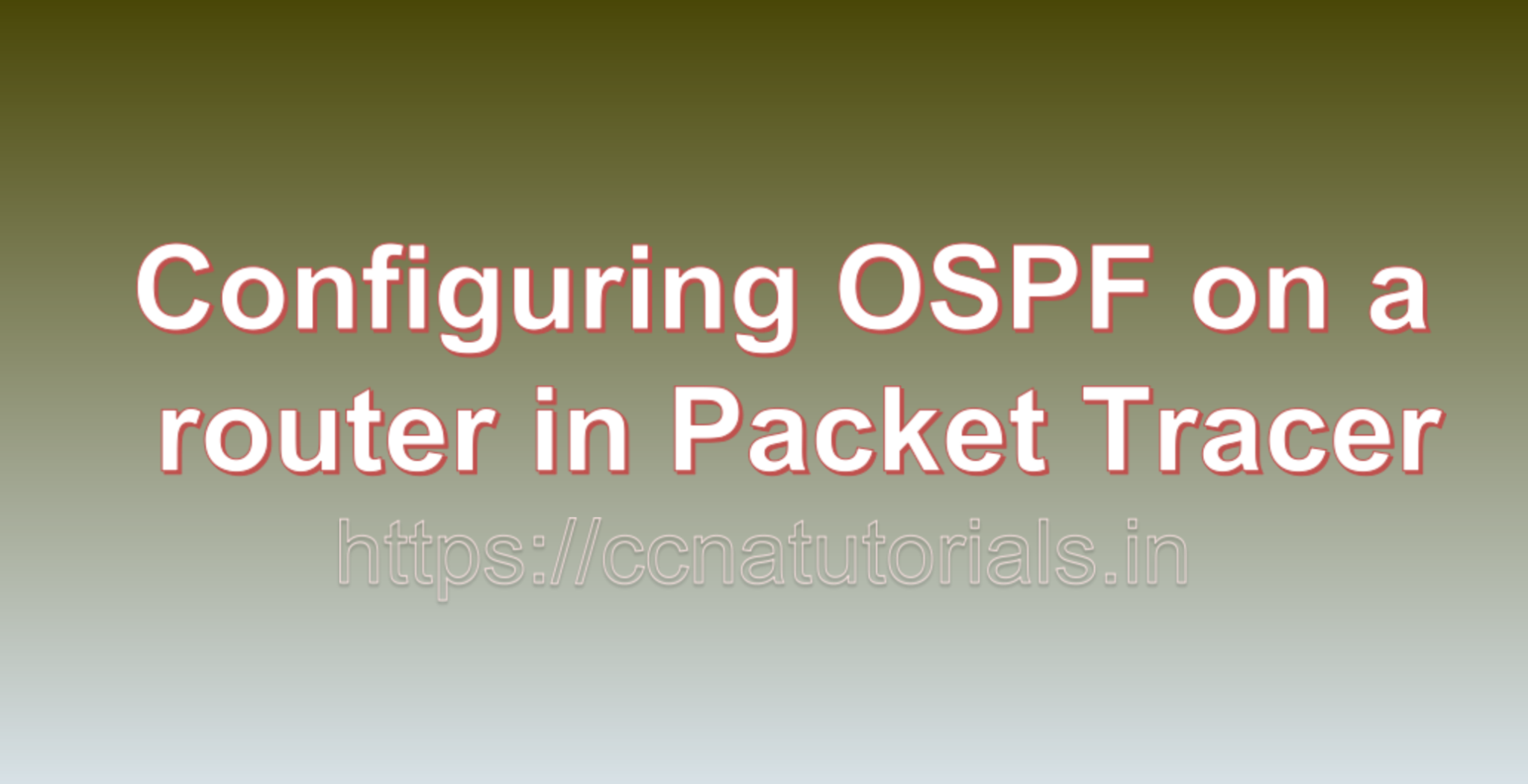 Configuring OSPF routing protocol on a router in Packet Tracer - CCNA ...