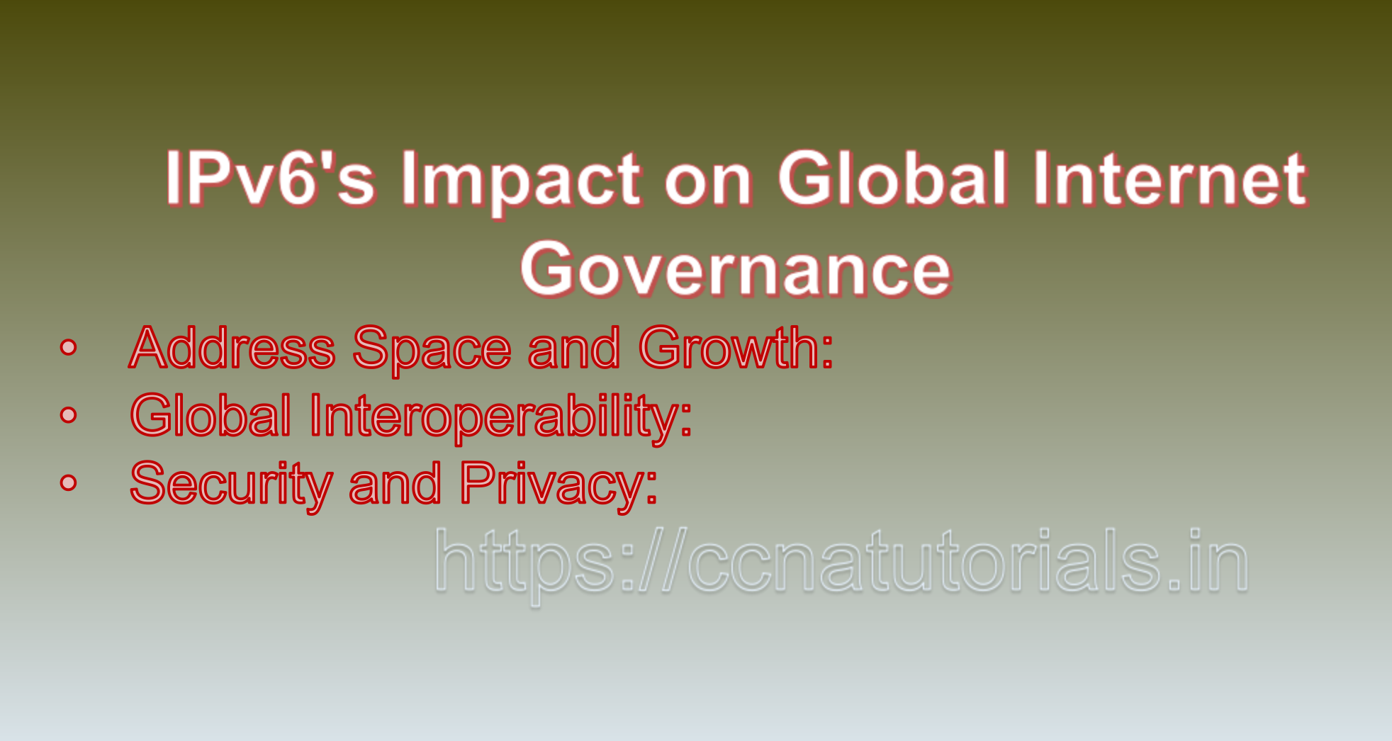 IPv6 and Global Internet Governance , ccna, ccna tutorials