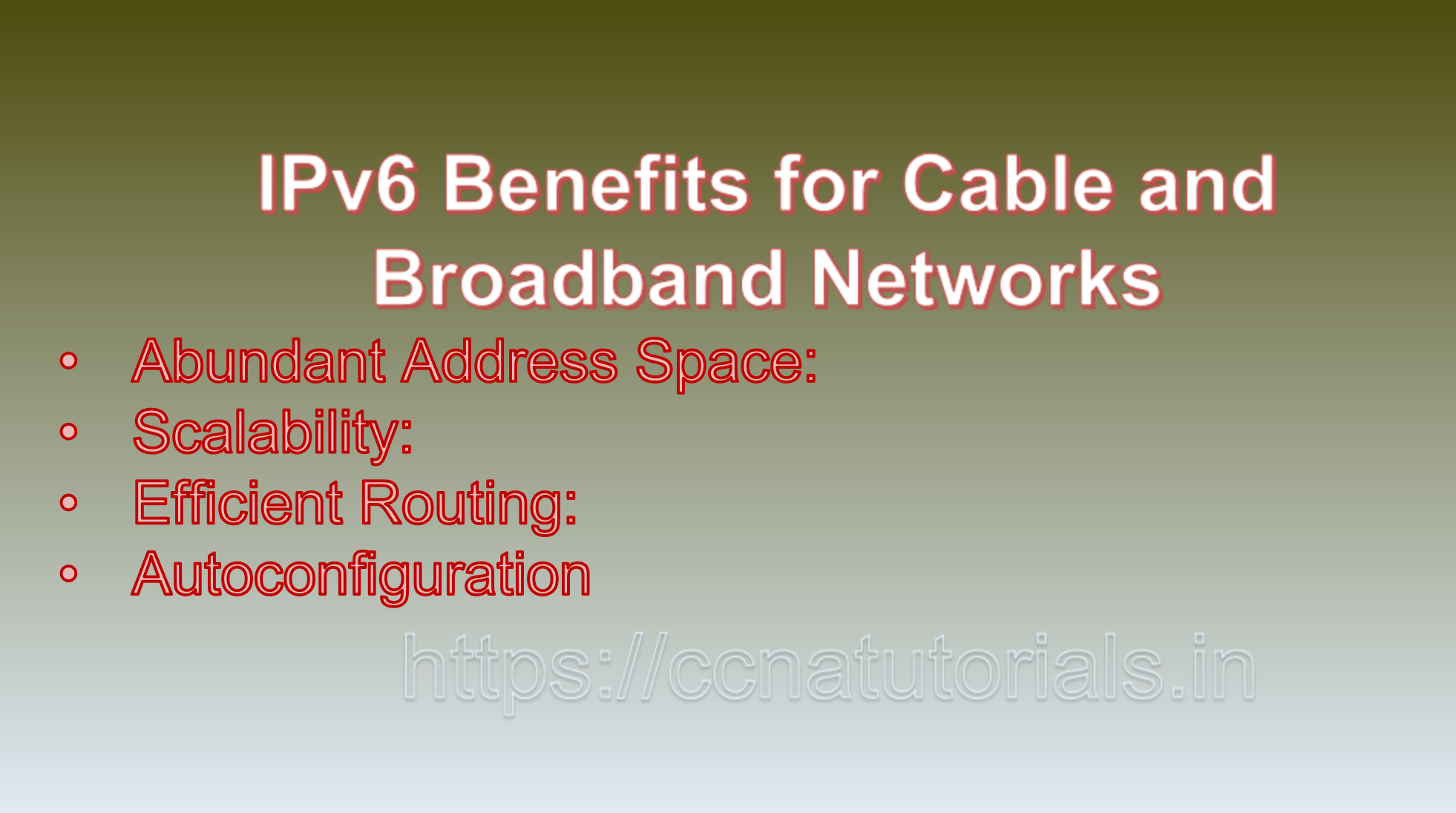 IPv6 in Cable and Broadband Networks, ccna, ccna tutorials