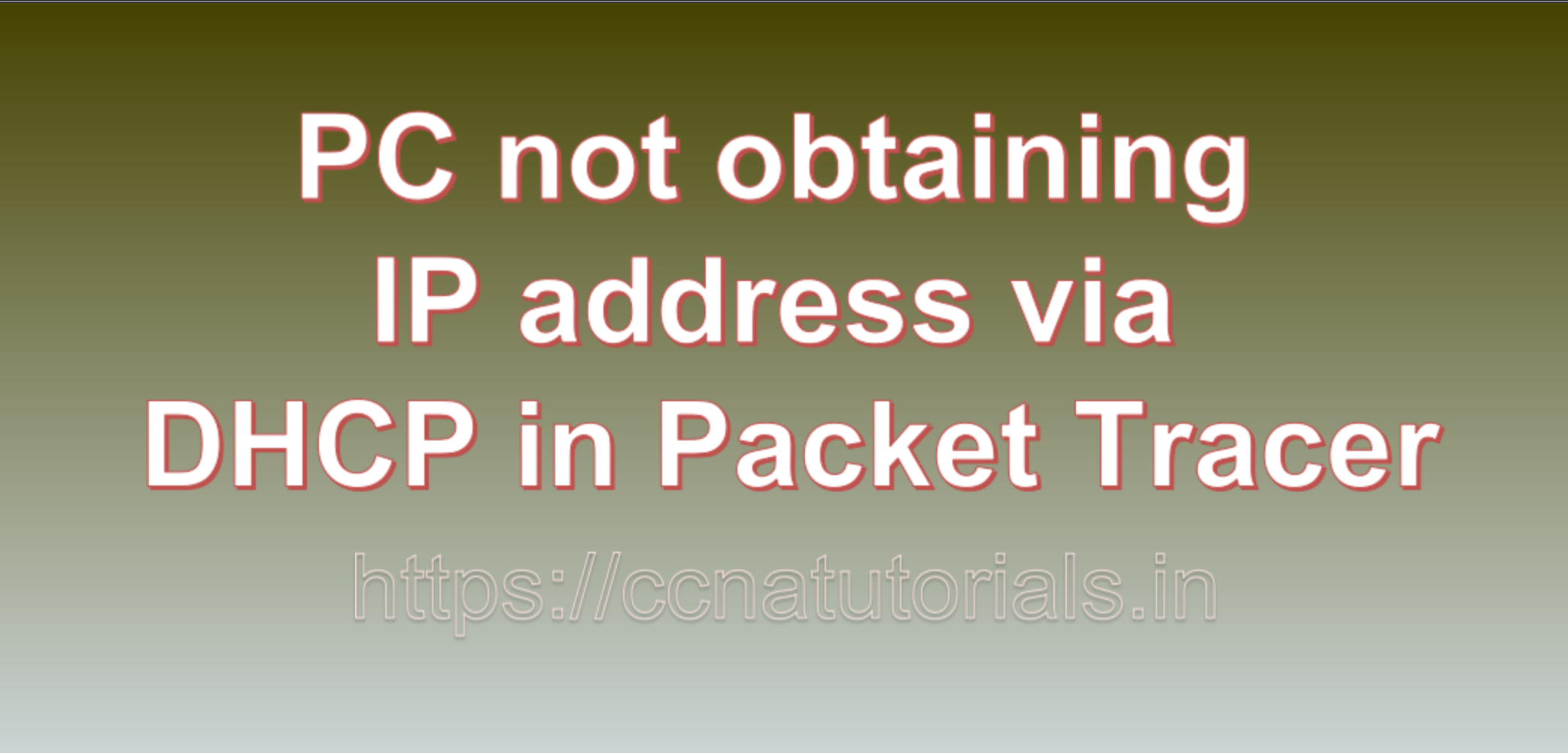 PC not obtaining IP address via DHCP in Packet Tracer, ccna, ccna tutorials