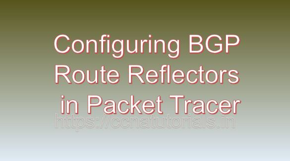 Configuring BGP Route Reflectors in Packet Tracer, ccna, ccna tutorials