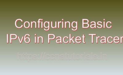 Configuring Basic IPv6 in Packet Tracer, ccna, ccna tutorials