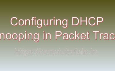 Configuring DHCP Snooping in Packet Tracer, ccna, ccna tutorials