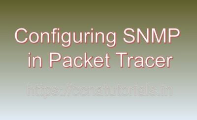 Configuring SNMP in Packet Tracer,