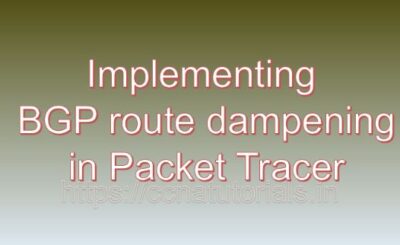Implementing BGP route dampening, ccna, ccna tutorials