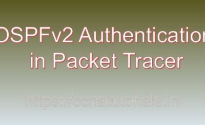 OSPFv2 Authentication in Packet Tracer, ccna, ccna tutorials