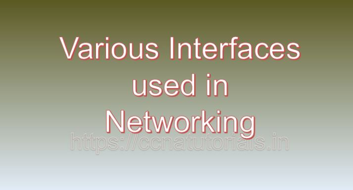 various interfaces used in networking, ccna, ccna tutorials